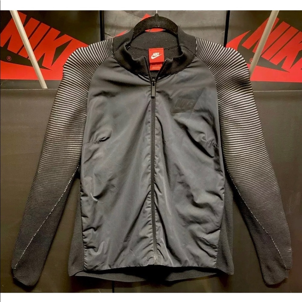 Nike Women’s Black & White Zip Up Track Jacket